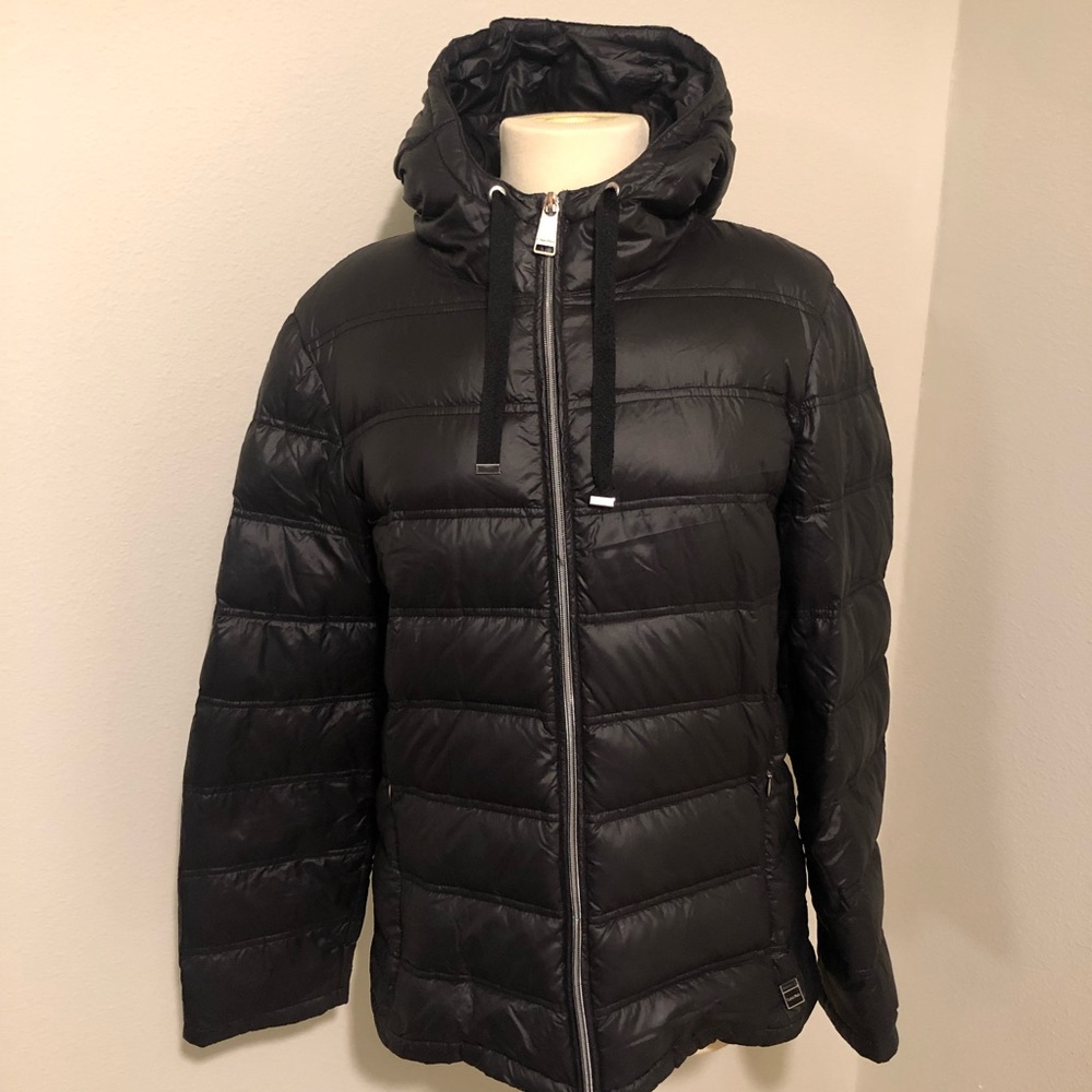 Calvin Klein Black Packable Puffer Down Coat